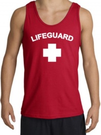 Lifeguard Tanktop Muscle Beach Tee Tank Top Shirt - Red Lifeguard Tanktop Muscle Beach Tee Tank Top Shirt - Red