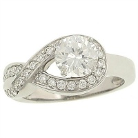 Fancy Twist Everlon Pave Diamond Eng Rg.36ct(cz ctr) Fancy Twist Everlon Pave Diamond Eng Rg.36ct(cz ctr)