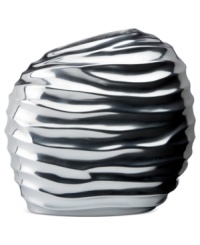 Natural brilliance. A design inspired by the earth's natural ridges but made of high-gloss aluminum gives the Sculpted round vase its modern allure. Handcrafted by Donna Karan Lenox. Natural brilliance. A design inspired by the earth's natural ridges but made of high-gloss aluminum gives the Sculpted round vase its modern allure. Handcrafted by Donna Karan Lenox.