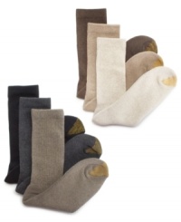 Crafted with antimicrobial nylon, this three pack of Gold Toe socks will keep you feeling fresh all day. Crafted with antimicrobial nylon, this three pack of Gold Toe socks will keep you feeling fresh all day.