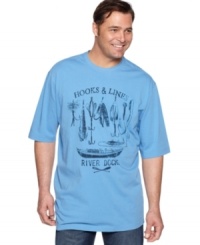 A solid casual look. You'll fall for this big and tall tee from Izod hook, line and sinker. A solid casual look. You'll fall for this big and tall tee from Izod hook, line and sinker.