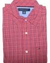 Tommy Hilfiger Men Short Sleeve Plaid Logo Shirt