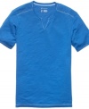 Update your casual wardrobe with this split neck t-shirt from INC.