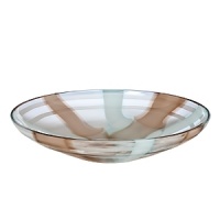 The modern face of crystal. Organically flowing stripes of pale blue and brown trace the shape of this Waterford platter for creative, new-century elegance. The modern face of crystal. Organically flowing stripes of pale blue and brown trace the shape of this Waterford platter for creative, new-century elegance.
