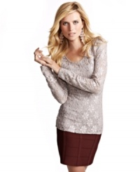 Luxe lace gets a downtown-cool makeover from INC. You can dress up this petite top or go casual and pair it with jeans -- style it however you like! Luxe lace gets a downtown-cool makeover from INC. You can dress up this petite top or go casual and pair it with jeans -- style it however you like!