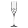This kate spade new york Annadale champagne flute is rendered in sparkling European crystal cut with a swirled design.