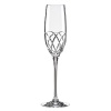 This kate spade new york Annadale champagne flute is rendered in sparkling European crystal cut with a swirled design.