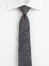 Delicate floral pattern accentuates this classic wardrobe essential, set in fine Italian silk.About 2½ wideSilkDry cleanMade in Italy Delicate floral pattern accentuates this classic wardrobe essential, set in fine Italian silk.About 2½ wideSilkDry cleanMade in Italy