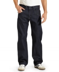 Give yourself a little room to move in these loose, straight-leg jeans from Levi's. Give yourself a little room to move in these loose, straight-leg jeans from Levi's.