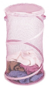 Whitmor 6256-2318 15-Inch Collapsible Hamper with Fur Trim, Pink Whitmor 6256-2318 15-Inch Collapsible Hamper with Fur Trim, Pink