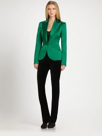 This classic, straight-leg silhouette is rendered in the softest cotton velvet.Zip fly with tab closureBack button welt pocketSilk liningInseam, about 35CottonDry cleanMade in ItalyModel shown is 5'11 (180cm) wearing US size 4. This classic, straight-leg silhouette is rendered in the softest cotton velvet.Zip fly with tab closureBack button welt pocketSilk liningInseam, about 35CottonDry cleanMade in ItalyModel shown is 5'11 (180cm) wearing US size 4.