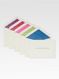 'Regrets His/Her Behavior At' text in charcoal gray ink adorns these luxe 2-ply vellum stock notecards, which are accompanied by tissue-lined envelopes in assorted colors.Set of 5About 3.5 X 5Hand-engravedMade in USA 'Regrets His/Her Behavior At' text in charcoal gray ink adorns these luxe 2-ply vellum stock notecards, which are accompanied by tissue-lined envelopes in assorted colors.Set of 5About 3.5 X 5Hand-engravedMade in USA