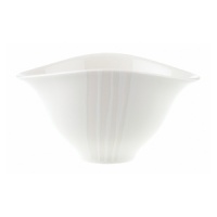 Dune Lines is among the exceptional new dinnerware designs presented by Villeroy & Boch that takes shape to a new dimension. Not quite oval, the subtle contours of the sensuous, organic form were inspired by nature's own creation of sand dunes and those voluptuous mounds that arise in the desert. Adding definition and visual interest to the individual pieces is relief detailing of wavy striping.