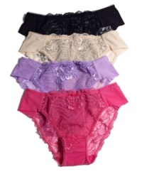 Feminine frills. Wacoal's So Seductive bikini features an all-lace front and back with mesh sides and a dainty rose at the center front. Style #873199 Feminine frills. Wacoal's So Seductive bikini features an all-lace front and back with mesh sides and a dainty rose at the center front. Style #873199