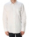 Lucky Brand Men's Basic Button Down Long Sleeve Casual Shirt White