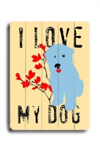 Blue Dog 18x24 Limited-Edition Artistic Planked Wood Sign Blue Dog 18x24 Limited-Edition Artistic Planked Wood Sign