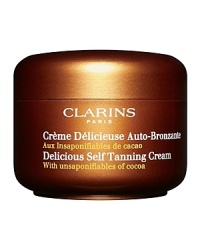 Delicious Self Tanning Cream with pure Cocoa extracts lets you feel and look your very best in any weather. Treat yourself to the mouth-watering mix of a perfectly even tan and delightfully silky, scented skin. - Provides a natural-looking tan with lasting radiance with a mistake-proof application that ensures even results.- Moisturizes as it glides effortlessly under the fingertips to drape the skin in softness while an irresistible caramel colour helps guide application.- Its delightfully exquisite texture and nourishing properties provide numerous skin benefits and enhance your skins beauty. - Helps prevent premature skin aging. Now, you can maintain skins youthfulness while you indulge. Delicious Self Tanning Cream with pure Cocoa extracts lets you feel and look your very best in any weather. Treat yourself to the mouth-watering mix of a perfectly even tan and delightfully silky, scented skin. - Provides a natural-looking tan with lasting radiance with a mistake-proof application that ensures even results.- Moisturizes as it glides effortlessly under the fingertips to drape the skin in softness while an irresistible caramel colour helps guide application.- Its delightfully exquisite texture and nourishing properties provide numerous skin benefits and enhance your skins beauty. - Helps prevent premature skin aging. Now, you can maintain skins youthfulness while you indulge.
