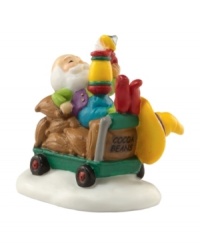 Santa loves his sweets! A very jolly Mr. Claus perches on top of the cocoa bean cart and relaxes with a warm and delightful helping of hot chocolate. Festive colors set against a snowy backdrop make this comical piece a holiday hit. Santa loves his sweets! A very jolly Mr. Claus perches on top of the cocoa bean cart and relaxes with a warm and delightful helping of hot chocolate. Festive colors set against a snowy backdrop make this comical piece a holiday hit.