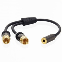 Mediabridge - 3.5mm Female To 2 RCA Male Adapter - 8 Inches Mediabridge - 3.5mm Female To 2 RCA Male Adapter - 8 Inches