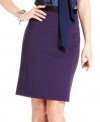 Removable satin trim and a sleek silhouette make this T Tahari pencil skirt look especially polished. (Clearance)