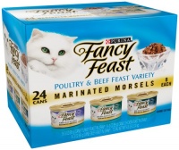 Fancy Feast Marinated Morsels Cat Food Variety Pack, Poultry and Beef, 4.50-Pound Fancy Feast Marinated Morsels Cat Food Variety Pack, Poultry and Beef, 4.50-Pound