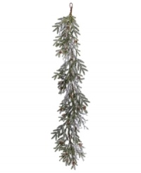 The Winter Ice pine cone garland lets you update any space with a touch of lifelike evergreen beauty, making it perfect for the holidays. From Winward. The Winter Ice pine cone garland lets you update any space with a touch of lifelike evergreen beauty, making it perfect for the holidays. From Winward.