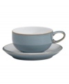 This tea cup or coffee cup has lasting durability with handmade charm. The Azure collection from Denby is made from sturdy stoneware and hand-painted in mix and match patterns for a look unique to you.