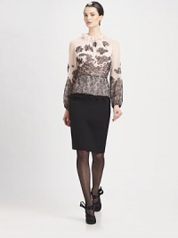 A high, sculptural waistband and soft pleats define this wool silhouette.High notched waistbandSkirt pleatsBack ventConcealed back zipAbout 26 longWoolDry cleanMade in ItalyModel shown is 5'10½ (179cm) wearing US size 2. A high, sculptural waistband and soft pleats define this wool silhouette.High notched waistbandSkirt pleatsBack ventConcealed back zipAbout 26 longWoolDry cleanMade in ItalyModel shown is 5'10½ (179cm) wearing US size 2.