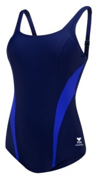 TYR Sport Women's Polyester Solid Square Neck Tank Swimsuit