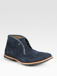 A casual boot that exudes style and versatility, a suede chukka boot is a perfect addition to your wardrobe for a comfortable look and feel that remains timeless.Suede upperLeather liningPadded insoleLeather sole/rubber heelImported A casual boot that exudes style and versatility, a suede chukka boot is a perfect addition to your wardrobe for a comfortable look and feel that remains timeless.Suede upperLeather liningPadded insoleLeather sole/rubber heelImported