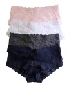 Sultry boyshorts in Hanky Panky's signature floral lace. Style #4812