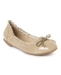 Spot on! INC International Concepts' leopard-print flats look purr-fectly chic with zipper-bow details and ruffled edges. Spot on! INC International Concepts' leopard-print flats look purr-fectly chic with zipper-bow details and ruffled edges.
