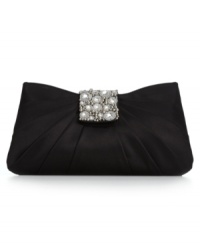 Exude elegance with a polished evening clutch from Style&co. Pretty pleating, polished beads and sparkling stones give this design high society appeal.