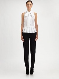 Finespun wool crepe with a hint of stretch, for a flattering, classic silhouette.Self waistbandZip flySlim legInseam, about 3098% wool/2% elastaneDry cleanMade in Italy of imported fabricModel shown is 5'9½ (176cm) wearing US size 4. Finespun wool crepe with a hint of stretch, for a flattering, classic silhouette.Self waistbandZip flySlim legInseam, about 3098% wool/2% elastaneDry cleanMade in Italy of imported fabricModel shown is 5'9½ (176cm) wearing US size 4.