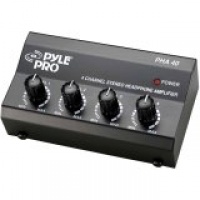 Pyle-Pro PHA40 4-Channel Stereo Headphone Amplifier Pyle-Pro PHA40 4-Channel Stereo Headphone Amplifier