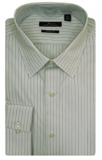 Marc Anthony Men's Long Sleeve Slim Fit 100% Cotton Dress Shirt, White with Black and Tan Stripes Marc Anthony Men's Long Sleeve Slim Fit 100% Cotton Dress Shirt, White with Black and Tan Stripes