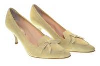 TOD'S Sidney Nuovo Laccetto Suede Beige Pumps Size 7/37 HR0C013