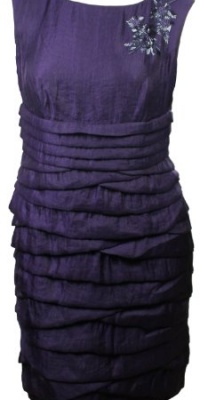 Adrianna Papell Women's Embellished Shutter Dress 16W Purple Adrianna Papell Women's Embellished Shutter Dress 16W Purple
