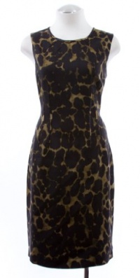 Elie Tahari Molasses 'Emory' Leopard Print Sleeveless Sheath Dress 8 Elie Tahari Molasses 'Emory' Leopard Print Sleeveless Sheath Dress 8