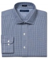 Subtle print adds big visual appeal to this flattering slim-fit Tommy Hilfiger dress shirt.