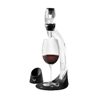 Finally you can breathe in the fine bouquets and taste the complex flavors of your red wine without having to wait for a decanter. This deluxe aerator from Vinturi opens up your wine when you pour a glass, providing perfect balance right away. Finally you can breathe in the fine bouquets and taste the complex flavors of your red wine without having to wait for a decanter. This deluxe aerator from Vinturi opens up your wine when you pour a glass, providing perfect balance right away.