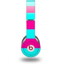WraptorSkinz Kearas Psycho Stripes Skin for Beats Solo HD Headphones, Neon Teal/Hot Pink WraptorSkinz Kearas Psycho Stripes Skin for Beats Solo HD Headphones, Neon Teal/Hot Pink