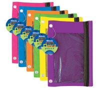 BAZIC Bright Color 3-Ring Pencil Pouch with Mesh Window, Colors may vary (804-24P) BAZIC Bright Color 3-Ring Pencil Pouch with Mesh Window, Colors may vary (804-24P)