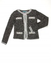 Alice + Olivia womens regena boucle cardigan style sweater