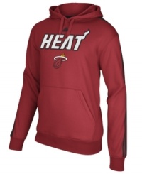 Turn up the support for your favorite NBA team with this Miami Heat hoodie from adidas. Turn up the support for your favorite NBA team with this Miami Heat hoodie from adidas.