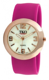 TKO ORLOGI Women's TK614-RFS Rose Gold Slap Metal Fuschia Watch TKO ORLOGI Women's TK614-RFS Rose Gold Slap Metal Fuschia Watch