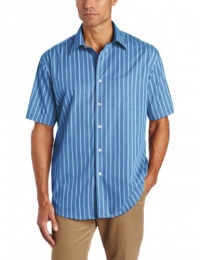 Van Heusen Men's Short Sleeve Classic Striped Button Down