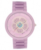 Lovely in lilac, this Betsey Johnson watch showcases aluminum in a bright new design.