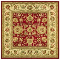 Area Rug 6x6 Square Traditional Red - Ivory Color - Safavieh Lyndhurst Rug from RugPal Area Rug 6x6 Square Traditional Red - Ivory Color - Safavieh Lyndhurst Rug from RugPal