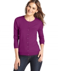 August Silk's petite cardigan is an instant classic - perfect for layering over blouses and dresses! August Silk's petite cardigan is an instant classic - perfect for layering over blouses and dresses!